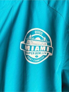 Super Bowl LIV Miami 2020 Volunteer Jacket XL Perry Ellis Teal